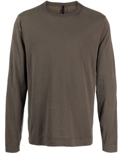 Transit T-shirt en coton à manches longues - Marron