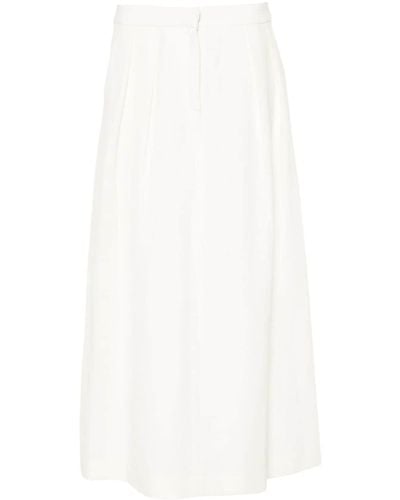 Fabiana Filippi Pleat-detailing Midi Skirt - White