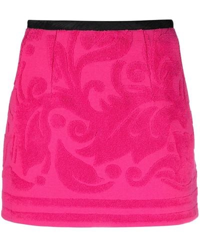 Marine Serre Jacquard Skirt - Pink