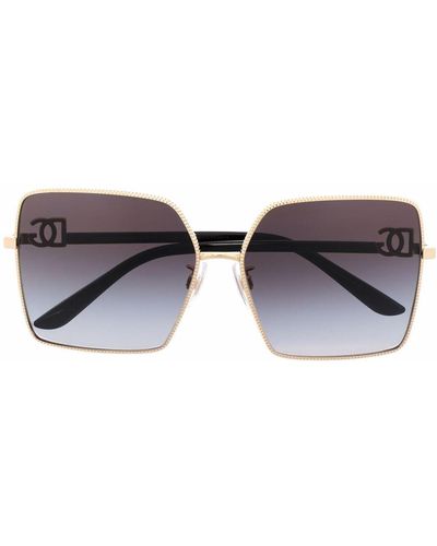 Dolce & Gabbana Oversized Gradient Sunglasses - Metallic