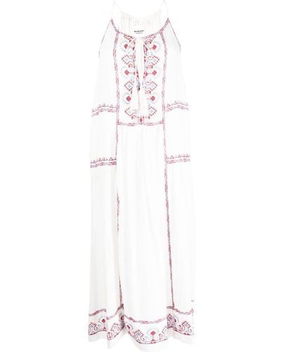 Isabel Marant Embroidered Cotton Dress - White