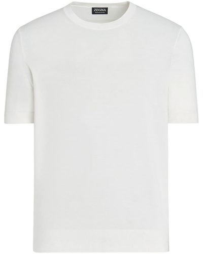 ZEGNA T-Shirt mit Rundhalsausschnitt - Weiß