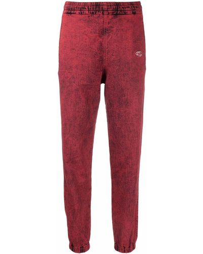 DIESEL Pantalones D-Lab Jogger ajustados - Rojo