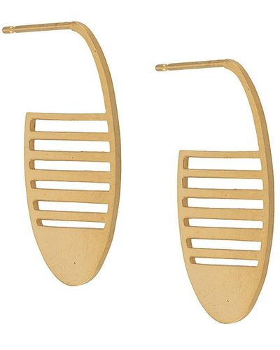 Hsu Jewellery Oval-hoop Earrings - Metallic
