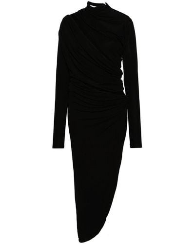 Christopher Esber Vestido largo drapeado asimétrico - Negro