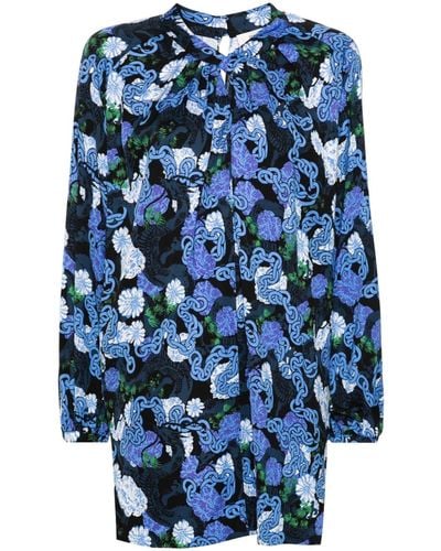 Diane von Furstenberg Silka Mini Dress - Blue