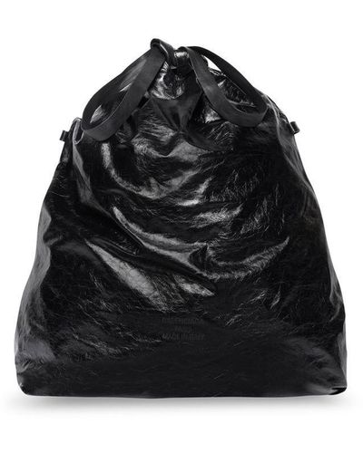 Balenciaga Grande pochette Trash Bag - Noir