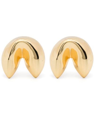Maje Fortune-cookie Stud Earrings - Metallic
