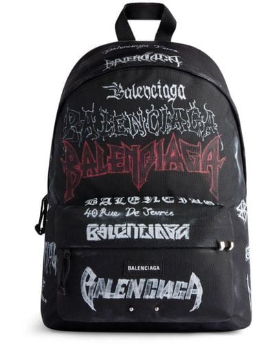 Balenciaga Explorer Diy Metal Zipped Backpack - Black