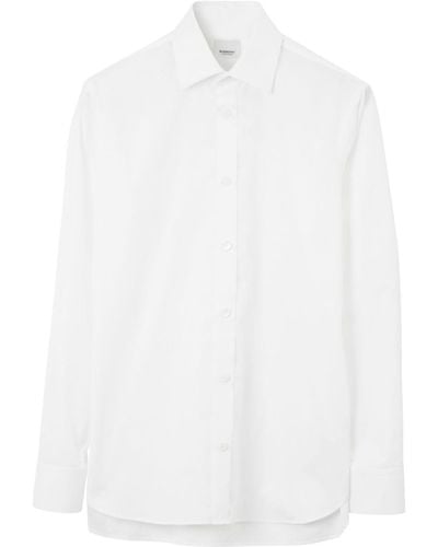 Burberry Poplin Cotton Shirt - White