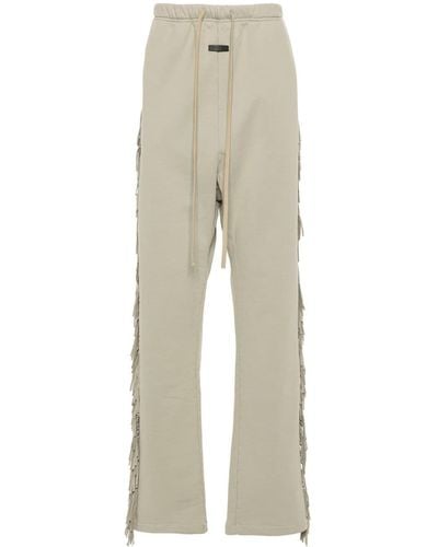 Fear Of God Fringe-detail Track Trousers - Natural