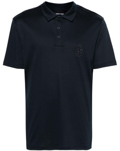 Giorgio Armani ロゴ ポロシャツ - ブラック