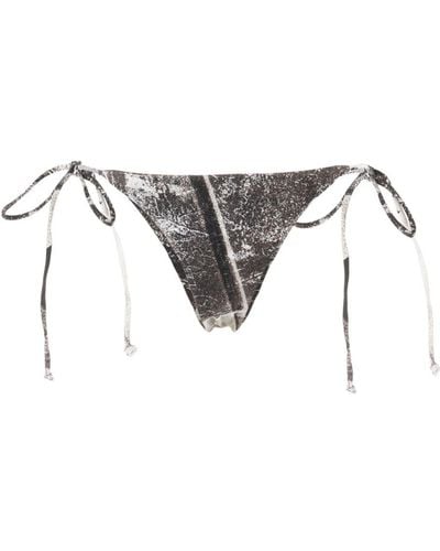 Miaou Tie-fastening Bikini Bottoms - Metallic