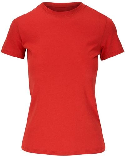 Vince Pima-cotton Crew-neck T-shirt - Red