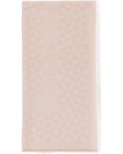 Prada Foulard Symbole en soie - Neutre