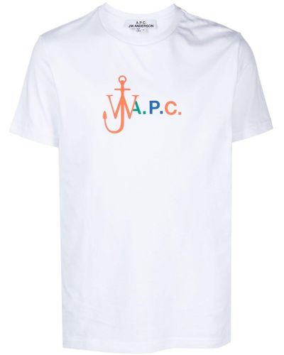 A.P.C. X Jw Anderson T-shirt Met Print - Wit