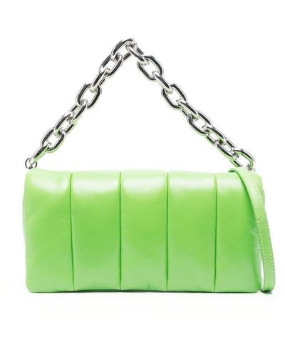 Stand Studio Hera Quilted Leather Clutch Bag - Green