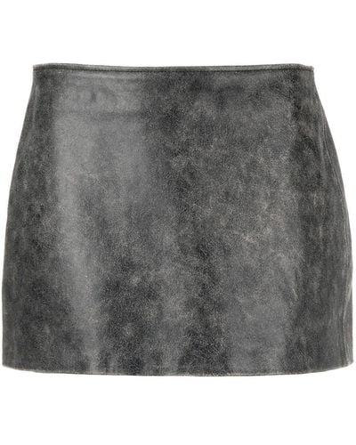 Manokhi Rear-zipped Mini Skirt - Grey