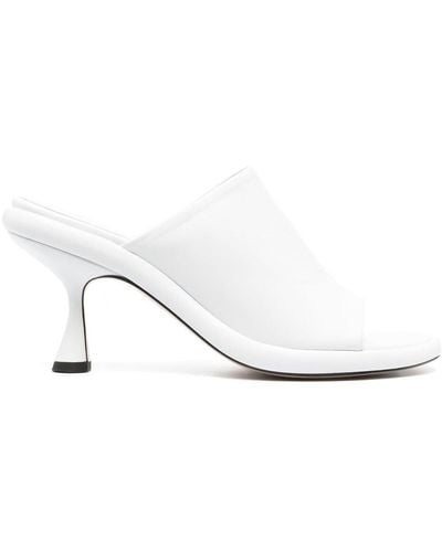Wandler 80mm Leather Slip-on Sandals - White