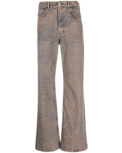 Acne Studios Logo-patch Flared Jeans - Gray