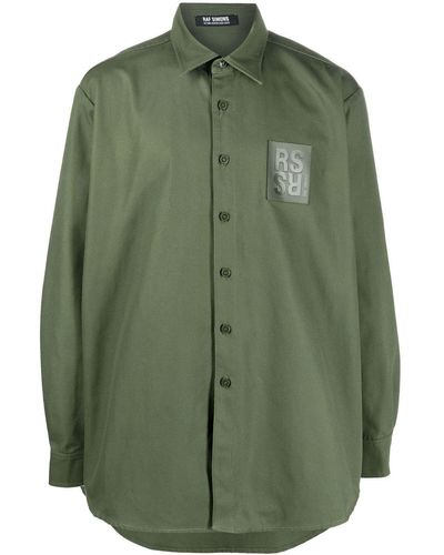 Raf Simons Logo-patch Shirt - Green