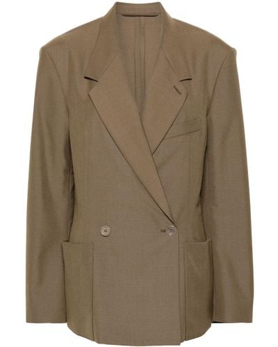 Lemaire Double-Breasted Blazer - Green