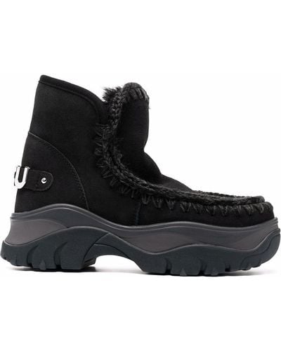 Mou Chunky Snow Boots - Black