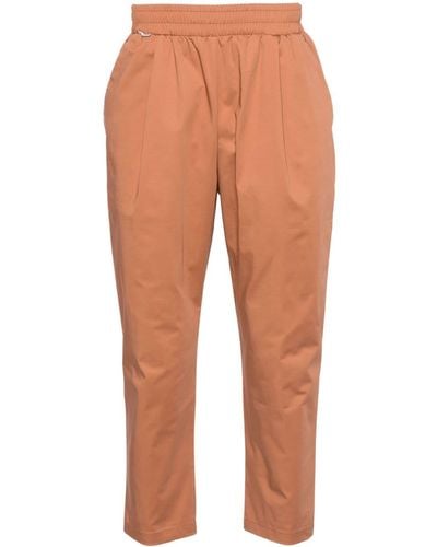 FAMILY FIRST Tapered-leg Cotton-blend Trousers - Orange