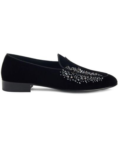 Giuseppe Zanotti Alvaro Stud-embellished Loafers - Black