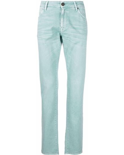 PT Torino Pantalones rectos de talle bajo - Azul
