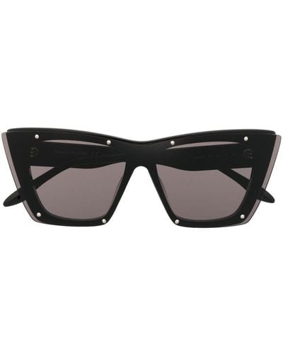 Alexander McQueen Cat-Eye-Sonnenbrille mit Nieten - Schwarz