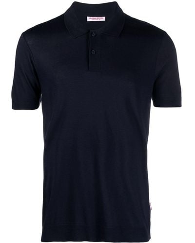 Orlebar Brown Jarrett Fine-knit Polo Shirt - Blue