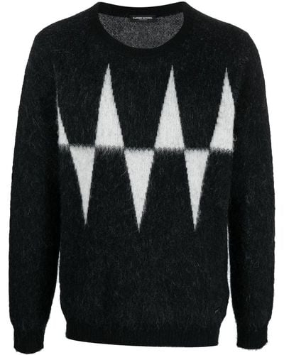 CoSTUME NATIONAL Intarsia-knit Jumper - Black