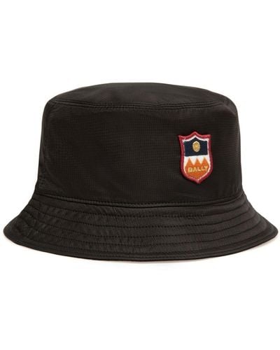 Bally Sombrero de pescador con logo - Negro