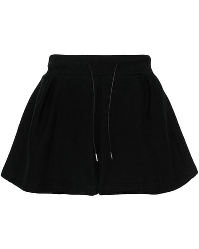 Sacai Pleat-detail Shorts - Black
