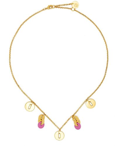 Maje Charm-detail Necklace - Metallic