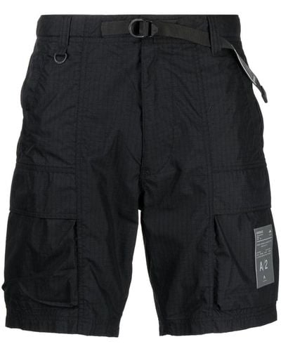 Chocoolate Logo-patch Cotton Blend Cargo Shorts - Black