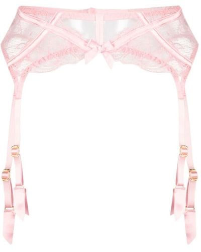 Agent Provocateur Reggicalze Rozlyn in pizzo - Rosa