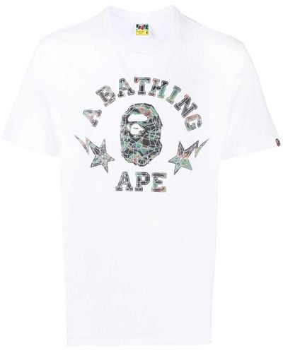 A Bathing Ape T-shirt con stampa - Bianco