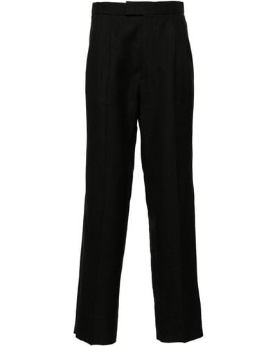 Zegna Pleated Tailored Trousers - Black