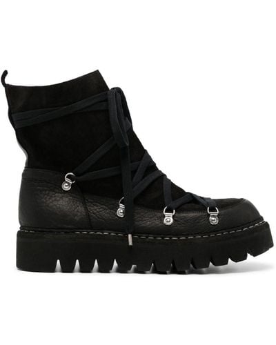 Guidi Lace-up Ankle Boots - Black