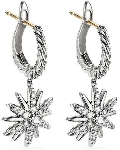 David Yurman Crystal-embellished Pendant Earrings - White