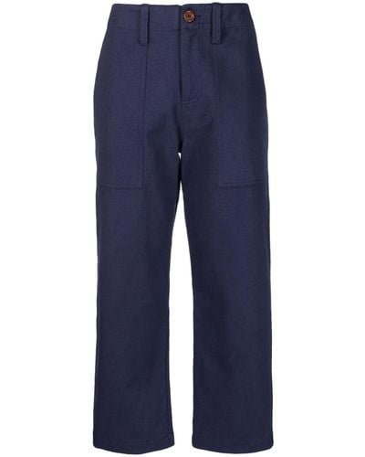 Jejia Camille Cropped Trousers - Blue