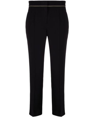 Max Mara Stella Cropped Tailored Trousers - Black