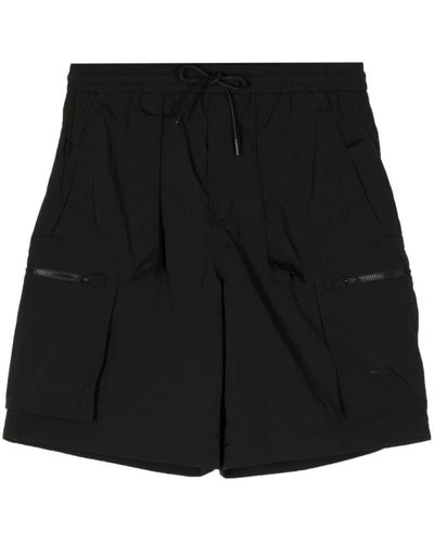 Juun.J Drawstring-waist Paneled Shorts - Black