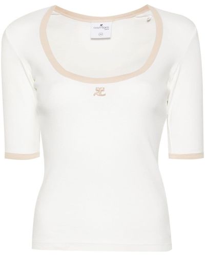 Courreges Holistic Contrast T-Shirt - Weiß