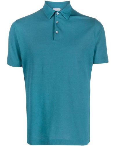 Zanone Katoenen Poloshirt - Blauw