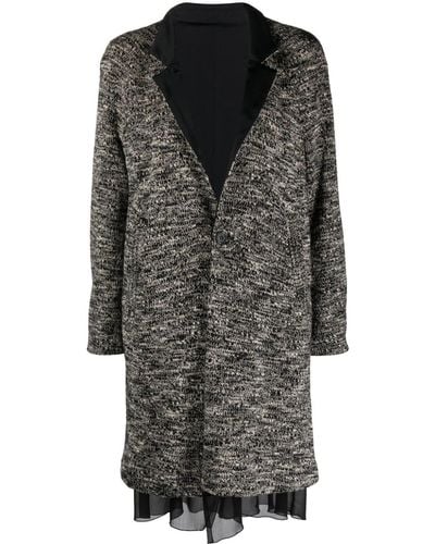 Undercover Single-breasted Wool Coat - Gray
