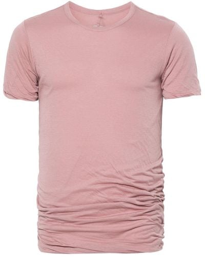 Rick Owens T-shirt con effetto stropicciato - Rosa