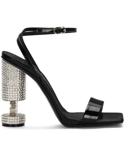 Dolce & Gabbana Sandali slides con decorazione - Nero